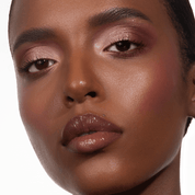 Luxe Glam Compact Shade 'Rosy' model look on a white background.