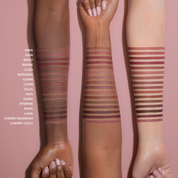 I Need a Nude arm swatches on different skin tones.